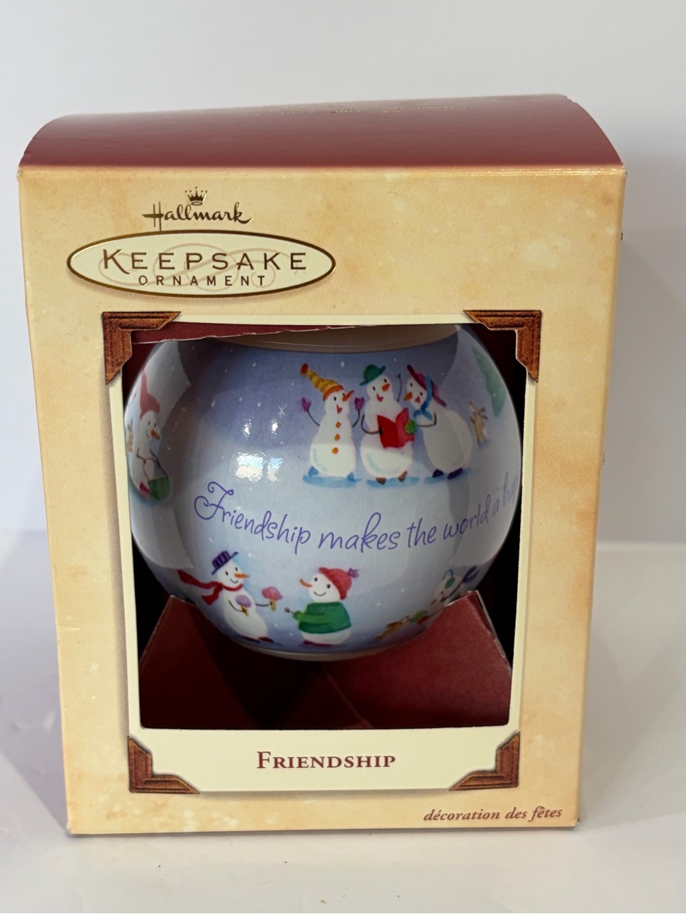2003 Hallmark Keepsake Friendship Snowman Ornament